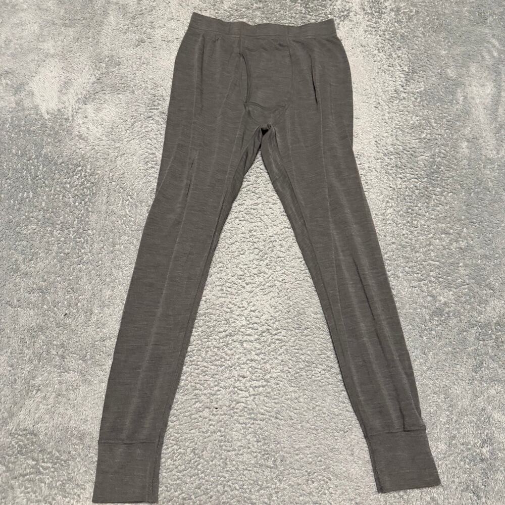 Minus33 Pants Mens Medium Running Tight Wool Blend Base Layer Gray